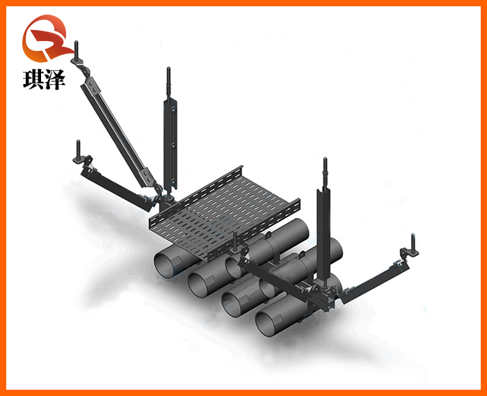  多管道组合桥架双向支架